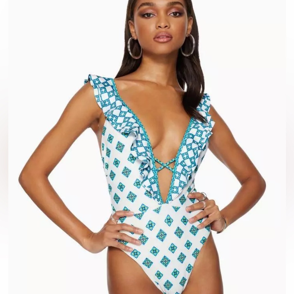 Ramy Brook NWT Geo Print Alize one piece swimsuit